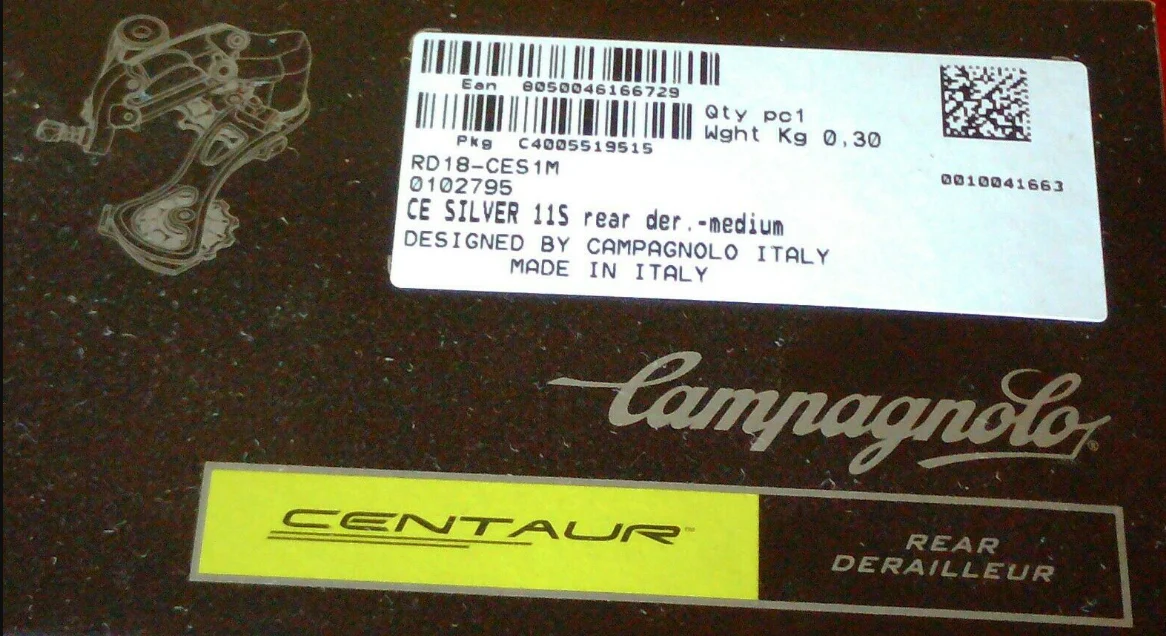 Campagnolo Centaur 11 Speed 2018 Rear Derailleur In Silver Medium Cage RD18-CES1M - Image 3
