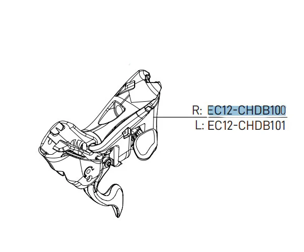 Campagnolo EC12-CHDB100 Chorus 12 Speed Disc Brake Right Hand Ergopower Shifter body - Image 2