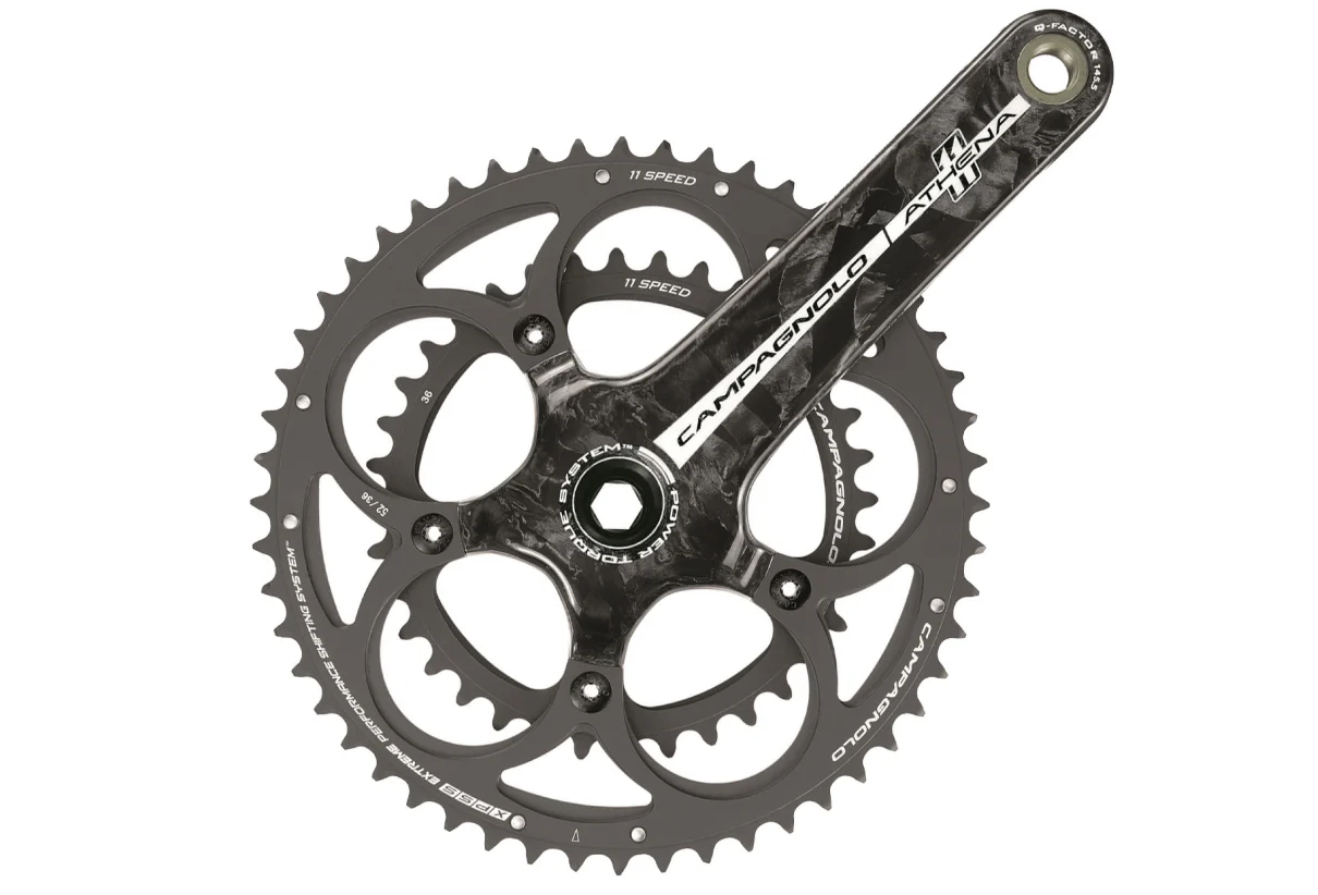 Campagnolo FC11-AT Athena Power Torque 11 Speed Carbon Chainset In Black - Image 2