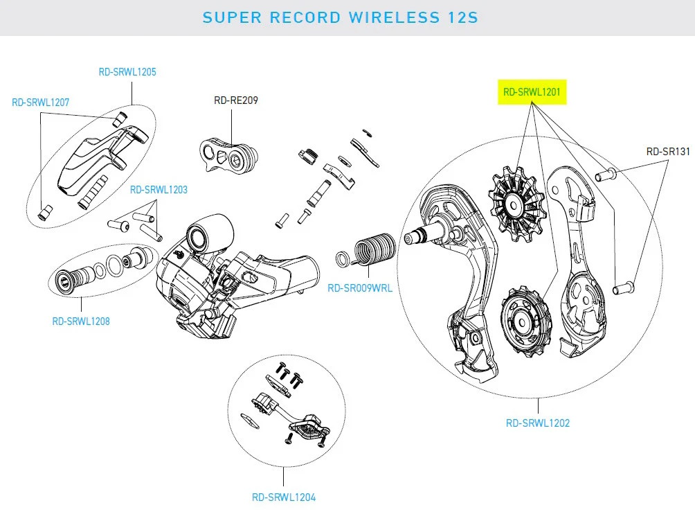 Campagnolo RD-SRWL1201 Super Record Wireless  Rear Derailleur Cage Plate