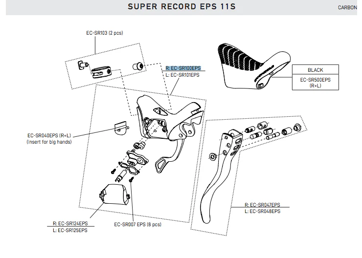 Campagnolo Record EPS 11 Speed Right Hand Shifter Body EC-RE100EPS - Image 2