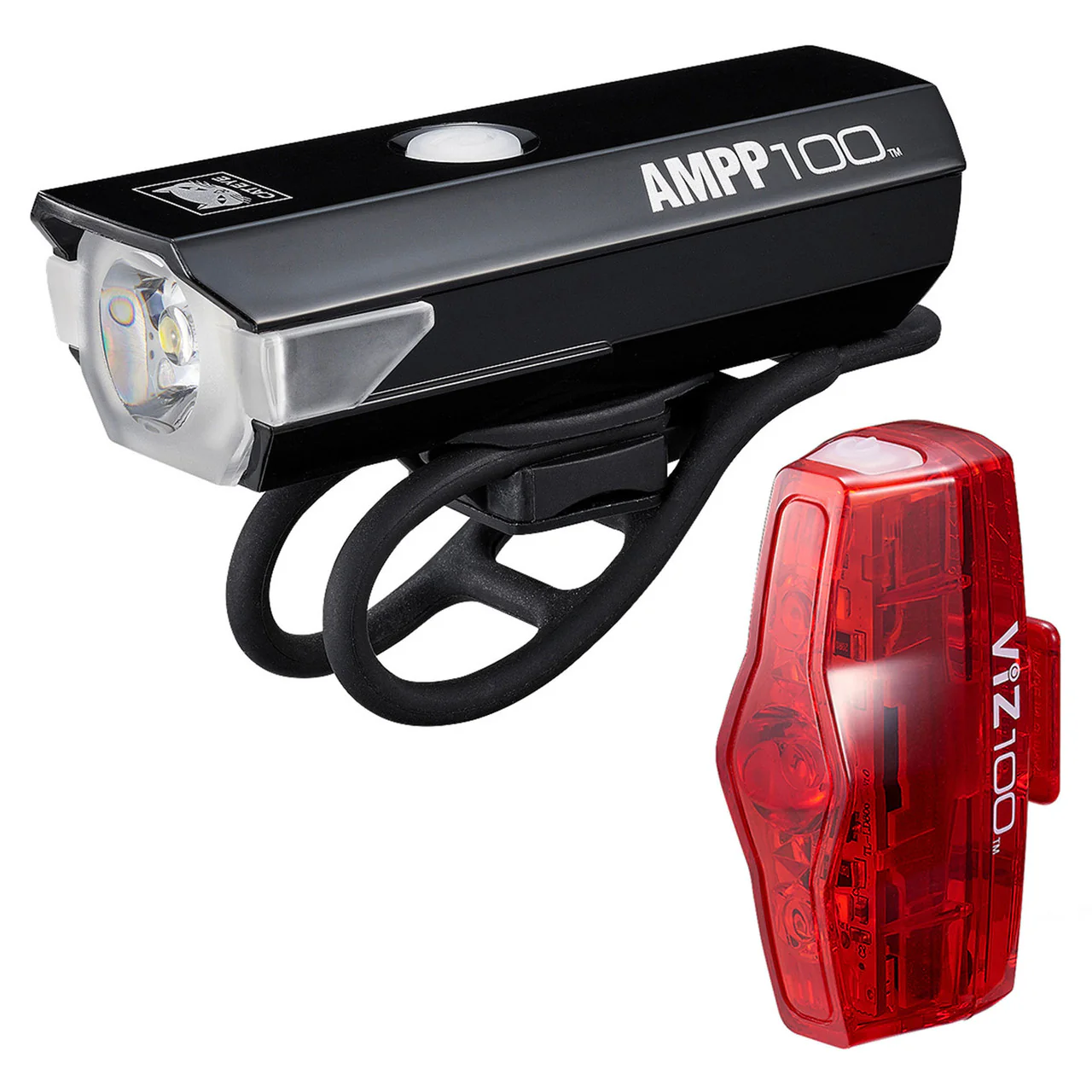 CatEye AMPP 100 VIZ 100 Bicycle Front & Rear Light Set  | MTB ROAD GRAVEL - Image 3