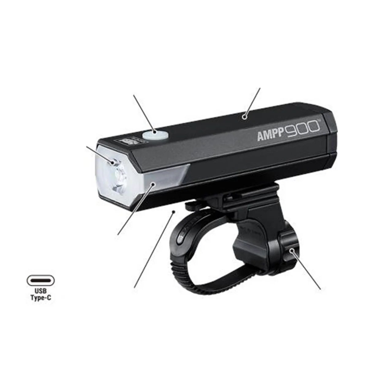 CatEye AMPP 900 / VIZ 300 USB-C Rechargeable Bicycle Light Set | ROAD GRAVEL MTB - Image 3