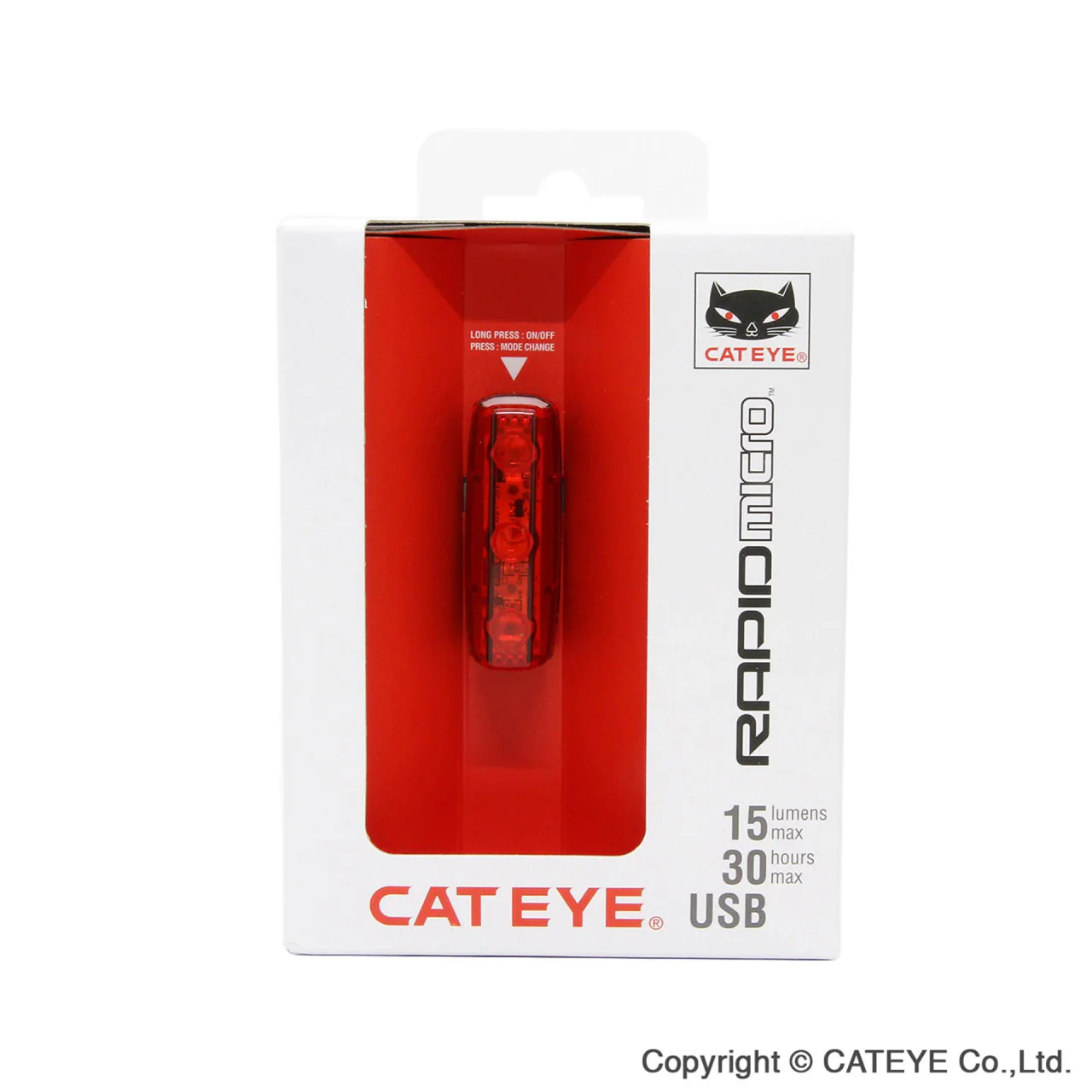 CatEye Rapid Micro 15 Lumen USB Rechargeable Rear Bicycle Light