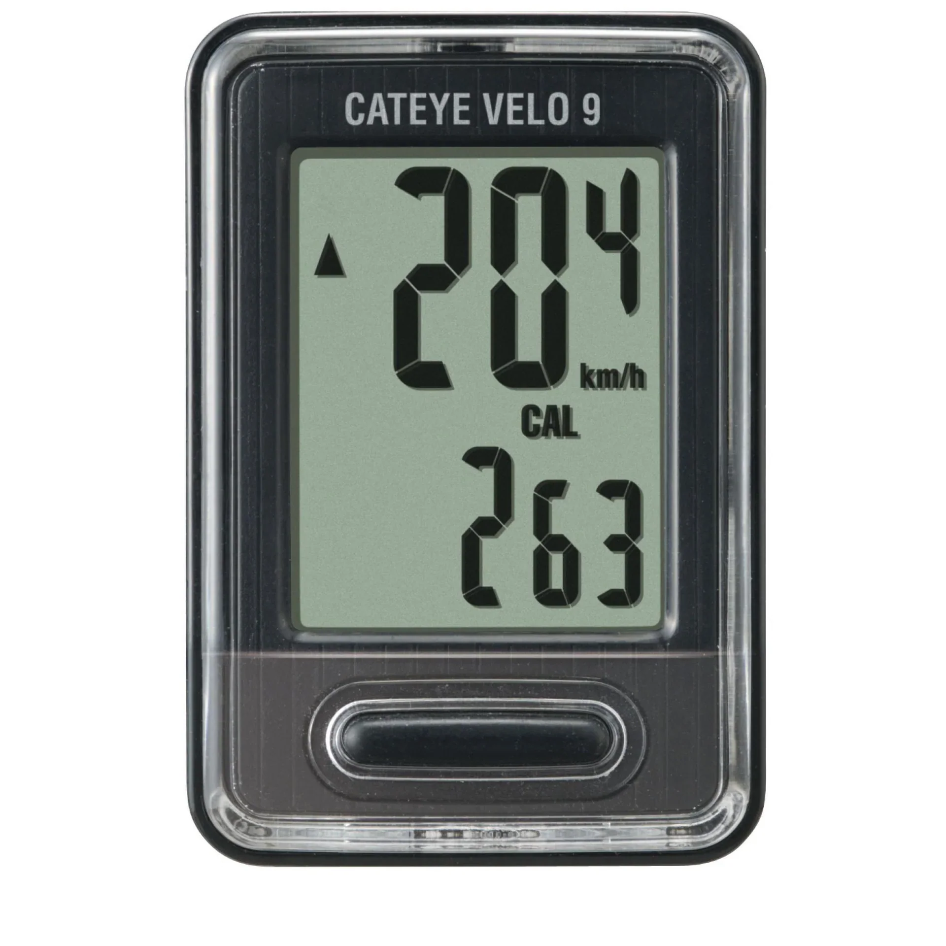 CatEye Velo 9 Wired Cycle Bike Computer Auto Stop/Start In Black