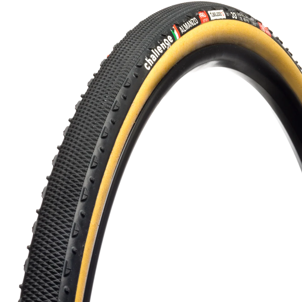 Challenge Almanzo Pro Tubeless Cyclocross/Gravel Tubular Tyre In Tan 700 x 33