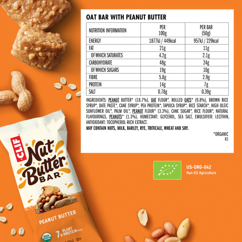 Clif Organic Nut Butter Bar 50g x 12 Pack - Image 5