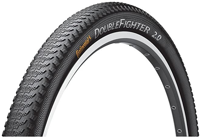 Continental Double Fighter III Commuter Rigid Tyre In Black/Reflex With Reflective Side Wall - Image 2