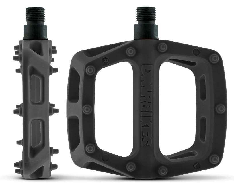 DMR MTB  V6 Platform Pedals & DMR DeathGrip2 Flangeless Handlebar Grips Bundle In Black - Image 3