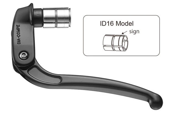Dia-Compe 189 ID16.5-19mm Brake Levers In Silver or Black - Image 4