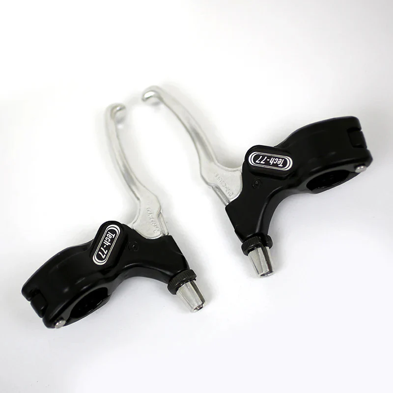 Dia-Compe Tech 77 Old School BMX / Fixie  22.2mm Clamp Caliper/ Canti Brake Levers - Pair In Silver