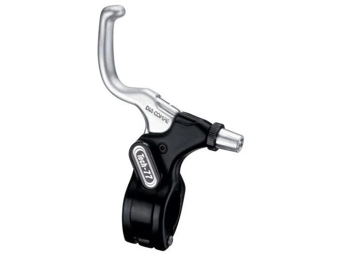 Dia-Compe Tech 77 Old School BMX / Fixie Left Hand 22.2mm Clamp Single Caliper/ Canti Brake Lever In Silver/Black