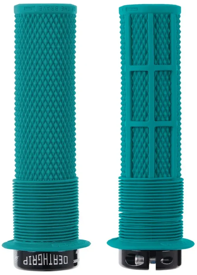 DMR V11 Pedals & Flanged Brendog Deathgrip Handlebar Grips Bundle In Turquoise - Image 3