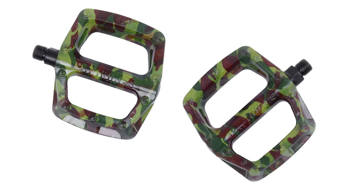 DMR V6 Special Edition Cro-Mo Axle MTB Flat Pedals In Green Camo For MTB BMX DH Trails - Image 3