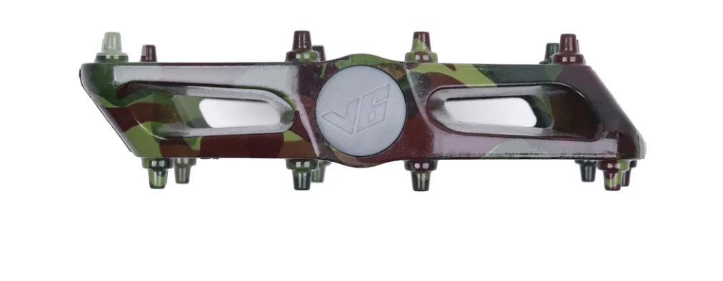 DMR V6 Special Edition Cro-Mo Axle MTB Flat Pedals In Green Camo For MTB BMX DH Trails - Image 4