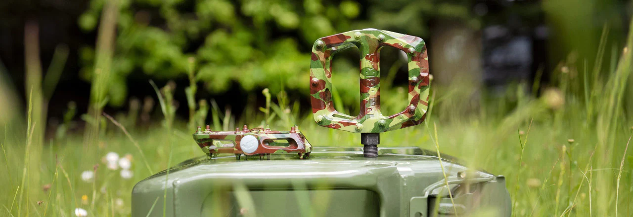 DMR V6 Special Edition Cro-Mo Axle MTB Flat Pedals In Green Camo For MTB BMX DH Trails - Image 5