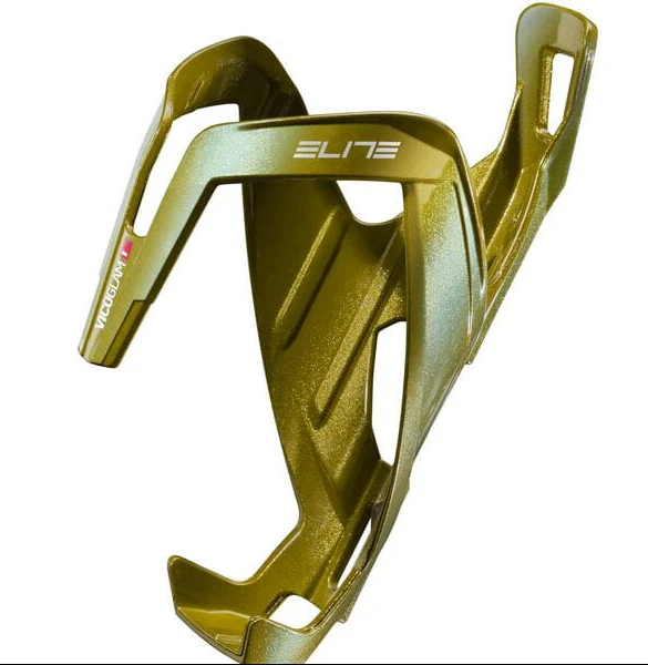 Elite Vico Limited Edition Water Bottle Cage In Metallic Gold / White - Image 2