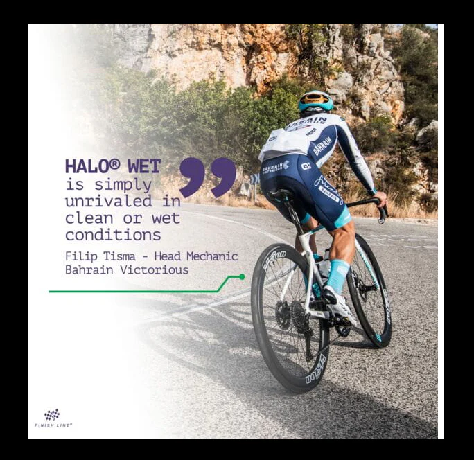 Finish Line Halo Wet Bicycle Chain Lubricant 4oz/120ml Bottle and Smart Luber - Image 8
