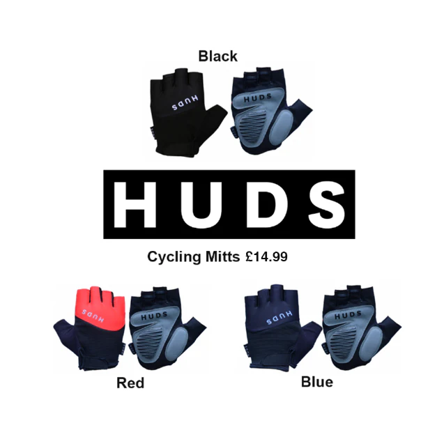 HUDS Fingerless Cycling Mitts Road Gravel and MTB