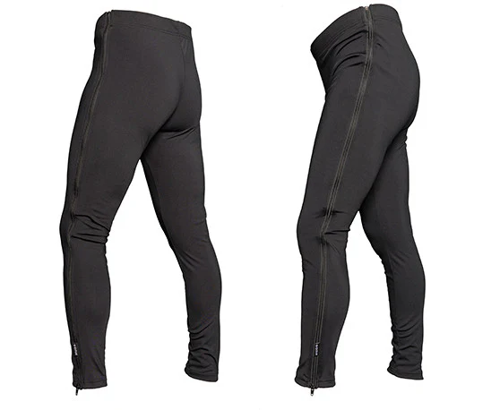 HUDS Full Length Zip Up Unisex Warm Up Cycling Tights CX / MTB / ROAD - Image 2