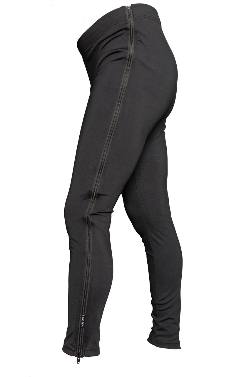 HUDS Full Length Zip Up Unisex Warm Up Cycling Tights CX / MTB / ROAD - Image 4