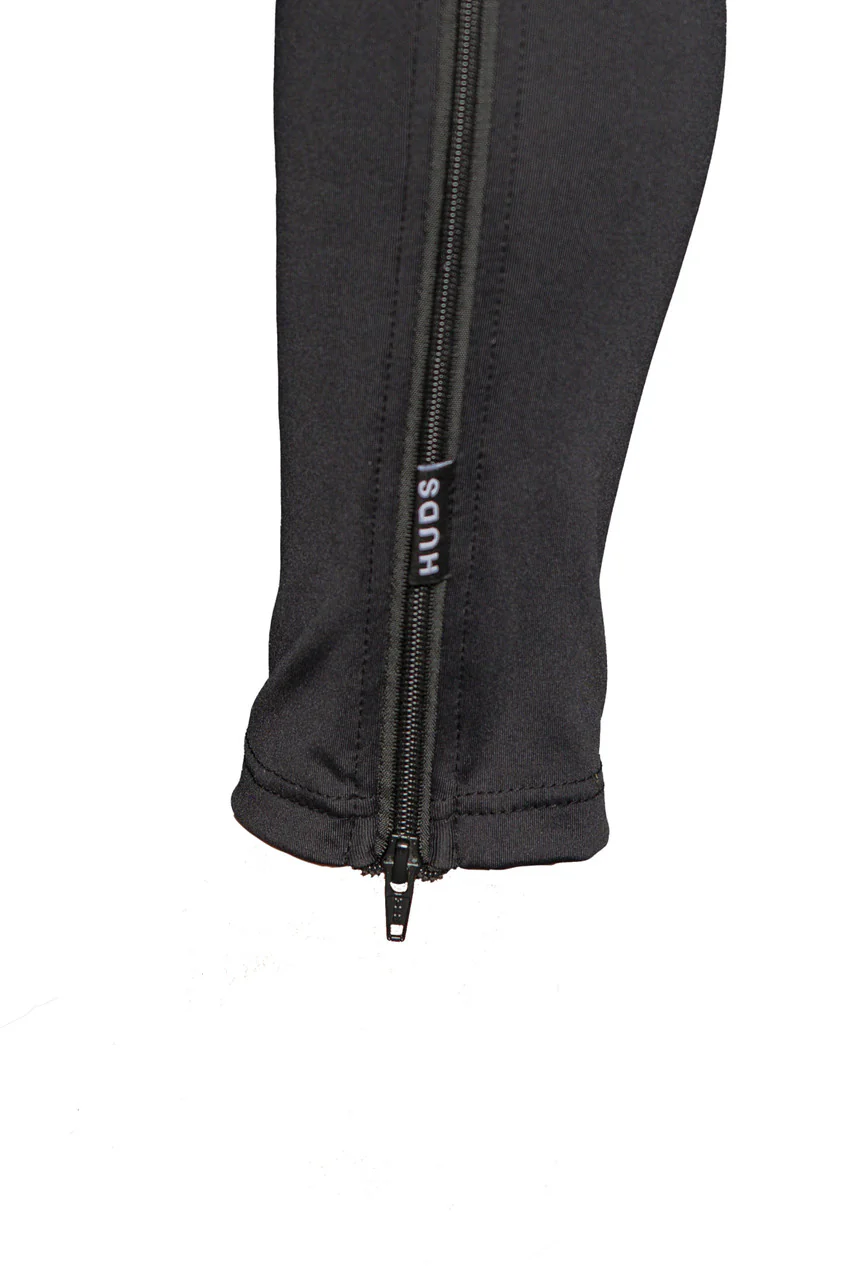 HUDS Full Length Zip Up Unisex Warm Up Cycling Tights CX / MTB / ROAD - Image 9