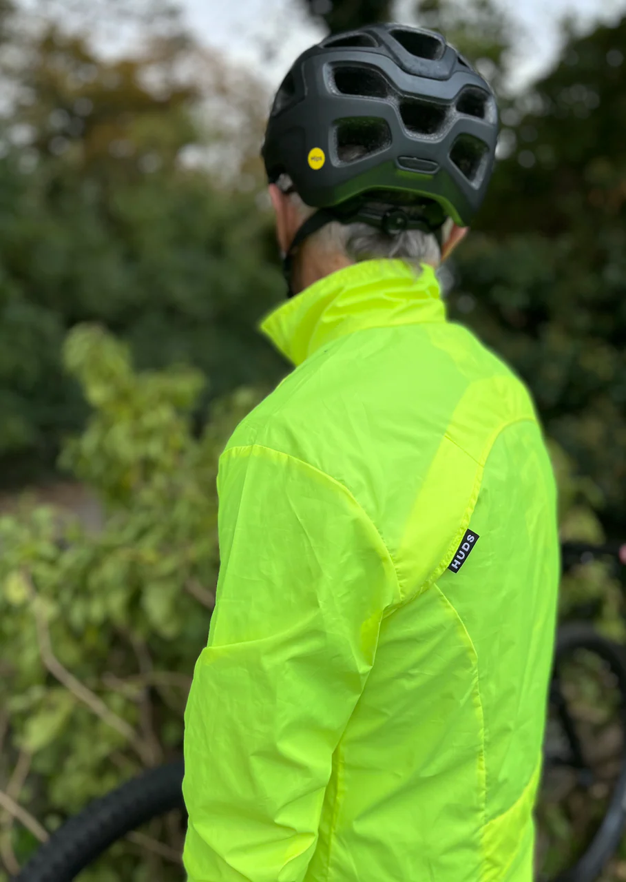 HUDS Super Waterproof Packable Lightweight Unisex Jacket 140g In Fluro Yellow - Image 4