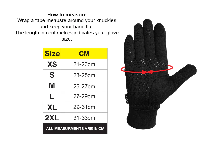 HUDS Water Resistant Cycling Winter Gloves In Black - Image 9