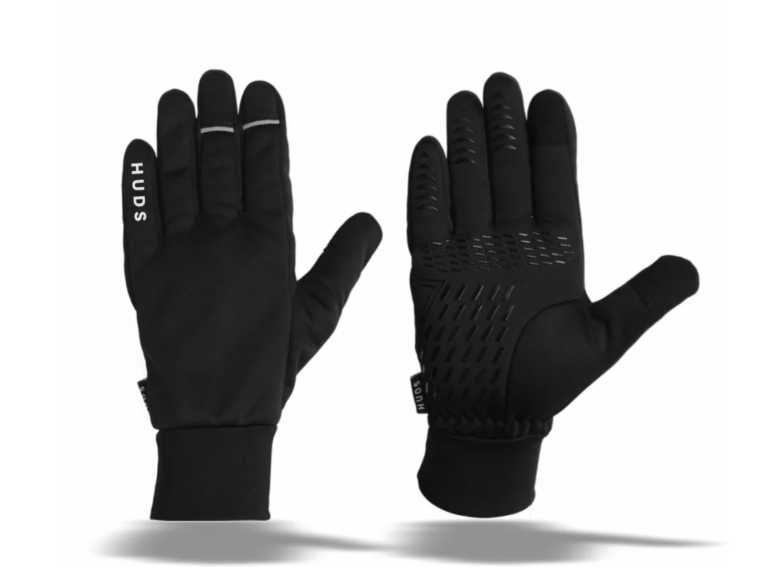 HUDS Water Resistant Cycling Winter Gloves In Black or Fluro Yellow - Image 8
