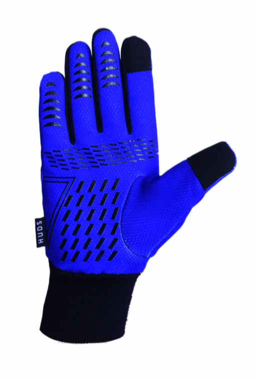 HUDS Wind Stop Thermal Lined Lightweight Warm Cycling Winter Gloves In Blue - Image 6