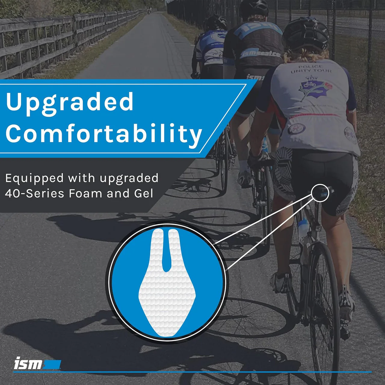 ISM PR 2.0 Road| Tri | Hybrid | MTB 40 Series Foam / Gel Bicycle Saddle - Image 6