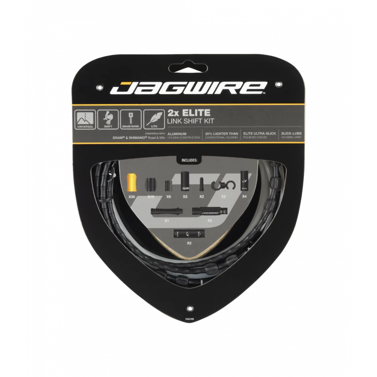 Jagwire Elite Link Shift Road MTB Gravel Cable Kit 2x