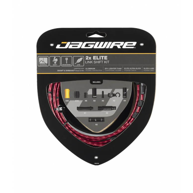 Jagwire Elite Link Shift Road MTB Gravel Cable Kit 2x - Image 3