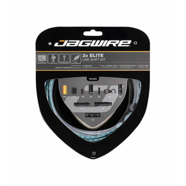 Jagwire Elite Link Shift Road MTB Gravel Cable Kit 2x - Image 4
