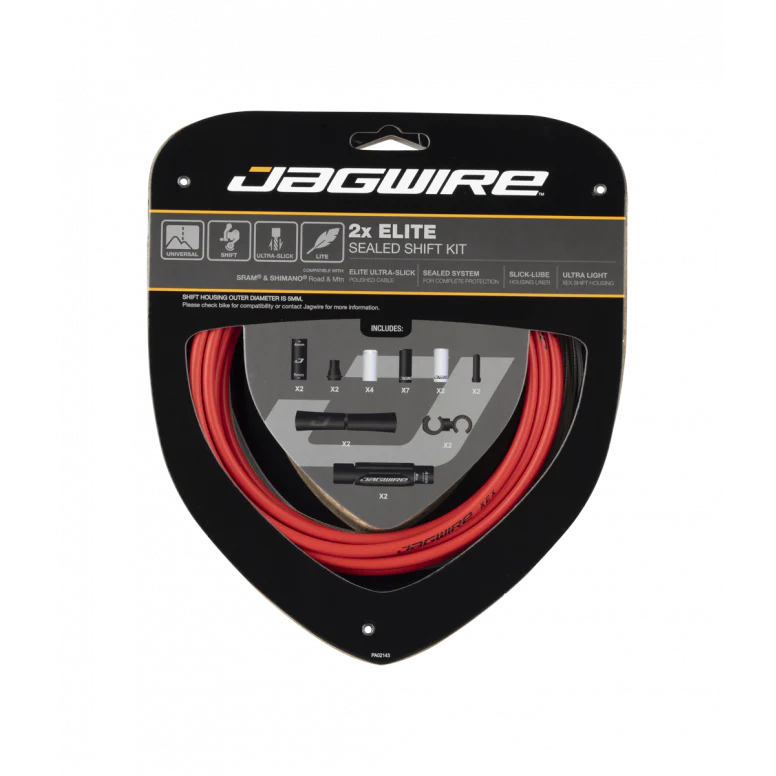 Jagwire Elite Sealed Road MTB Gravel Shift Cable Kit 2x - Image 3