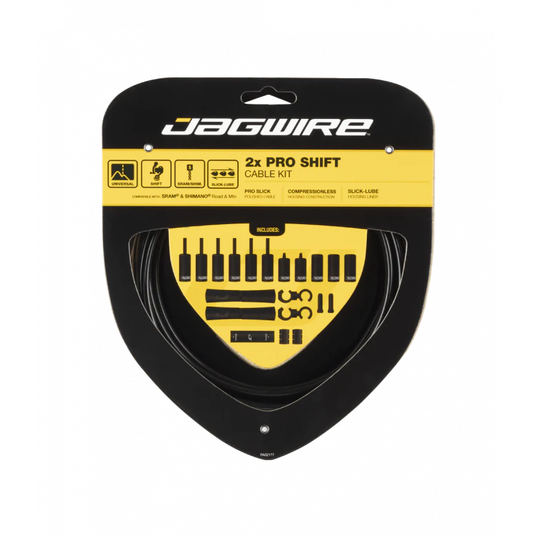 Jagwire Pro Shift Gravel Road MTB Cable Kit 2x - Image 3