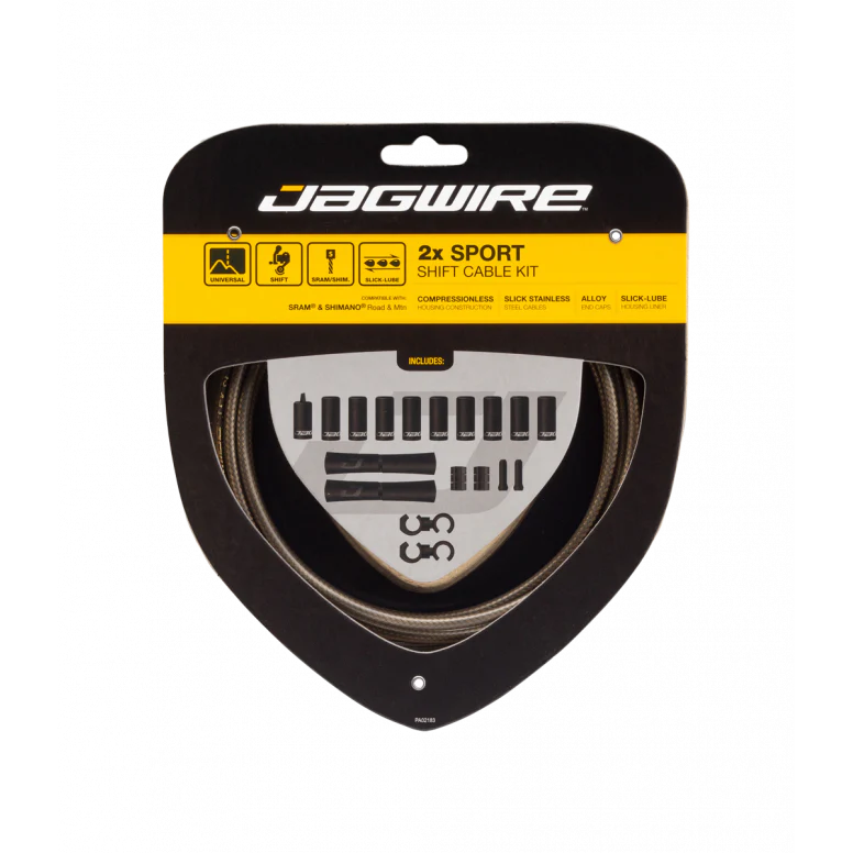 Jagwire Sport MTB Gravel Road Shift Cable Kit 2x - Image 4