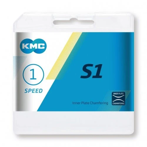 KMC S1 1/8 Wide 1/3 Speed BMX Track Single Speed Chain 112 Link Brown