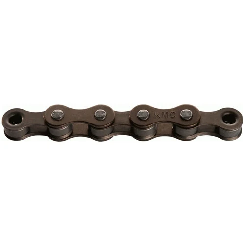 KMC S1 1/8 Wide 1/3 Speed BMX Track Single Speed Chain 112 Link Brown - Image 2
