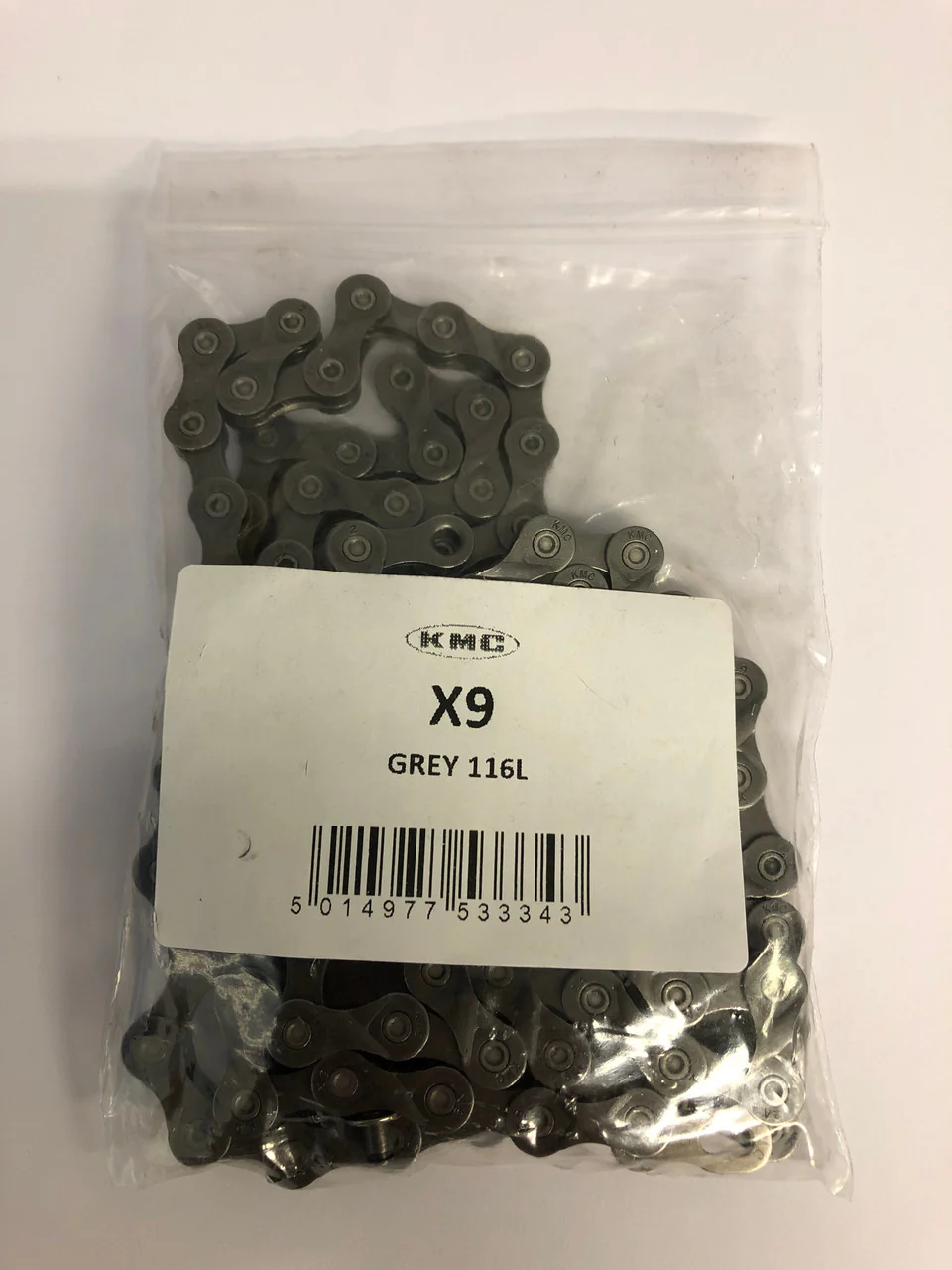 KMC X9 Grey 9 Speed Workshop Chain 116 Links With Missing Link Unboxed - Image 2