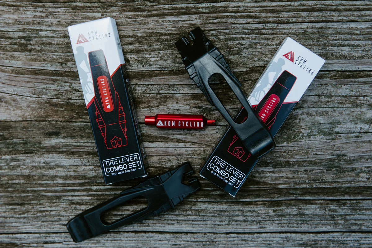 KOM Tubeless Tyre Lever & Valve Core Tool Combo Set - Image 4