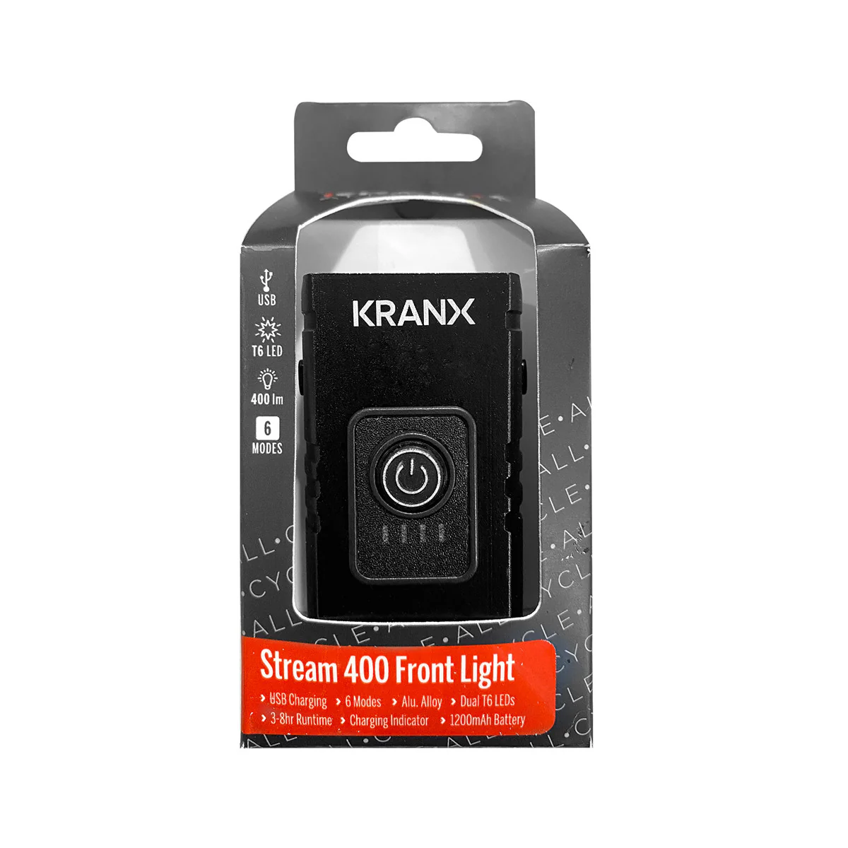 KranX Stream 400 USB 400 Lumen LED Front Light For MTB Road Cyclocross Trails - Image 4
