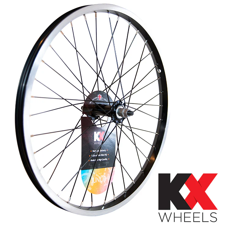 KX BMX Junior 20" Singlewall Solid Axle Rim Brake Wheel In Black