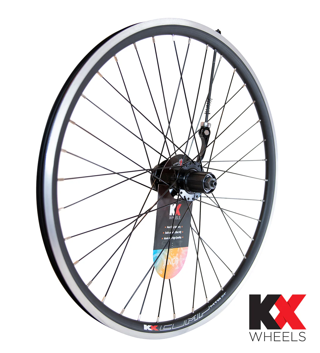 KX Junior 24" Doublewall Q/R Axle Wheel Disc / Rim Brake in Black - Image 6
