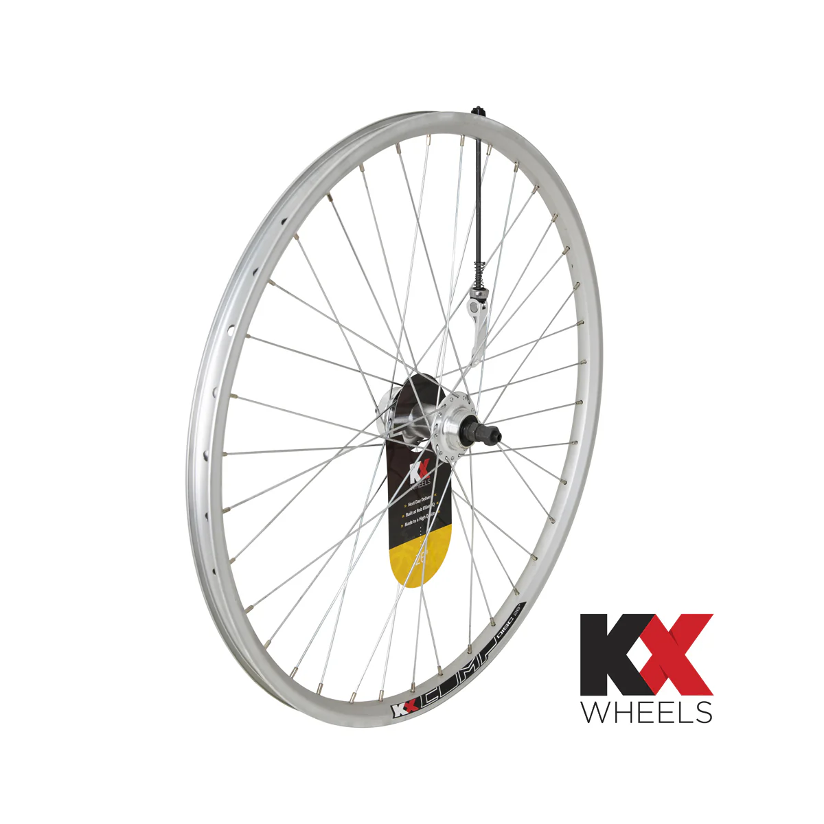 KX MTB 26" Doublewall Q/R Disc Brake Wheel | Silver - Image 4
