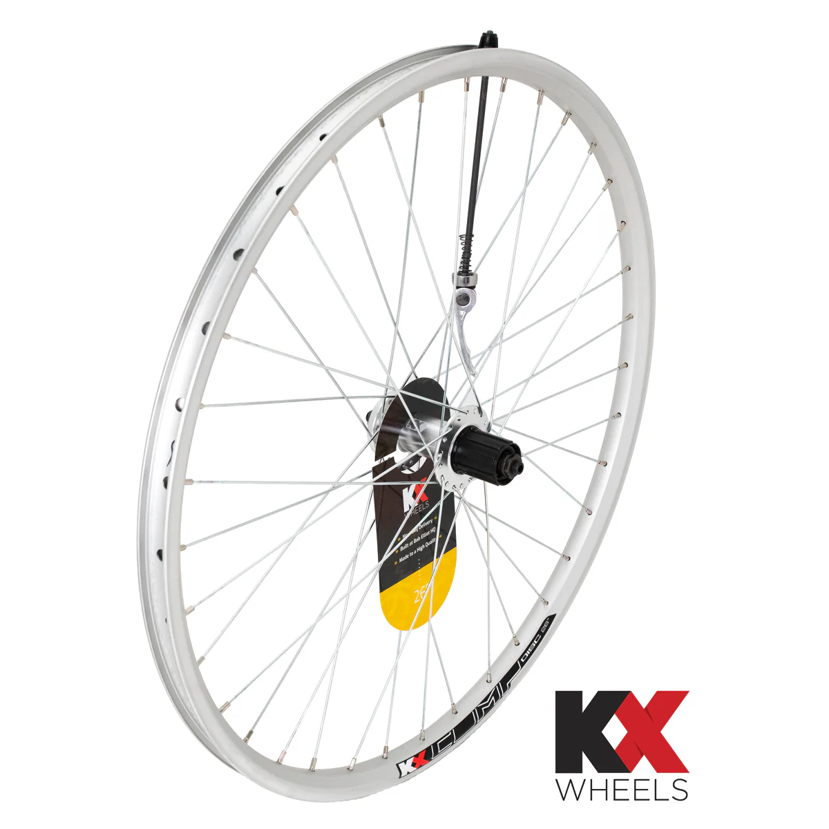 KX MTB 26" Doublewall Q/R Disc Brake Wheel | Silver - Image 5