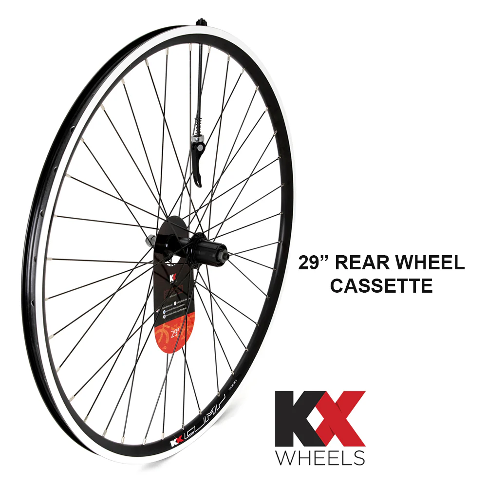 KX MTB 29 inch 29er Doublewall Q/R Rim Brake Wheel in Black - Image 3