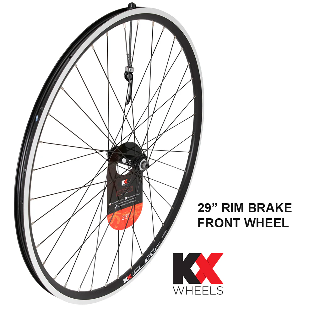 KX MTB 29 inch 29er Doublewall Q/R Rim Brake Wheel in Black - Image 4