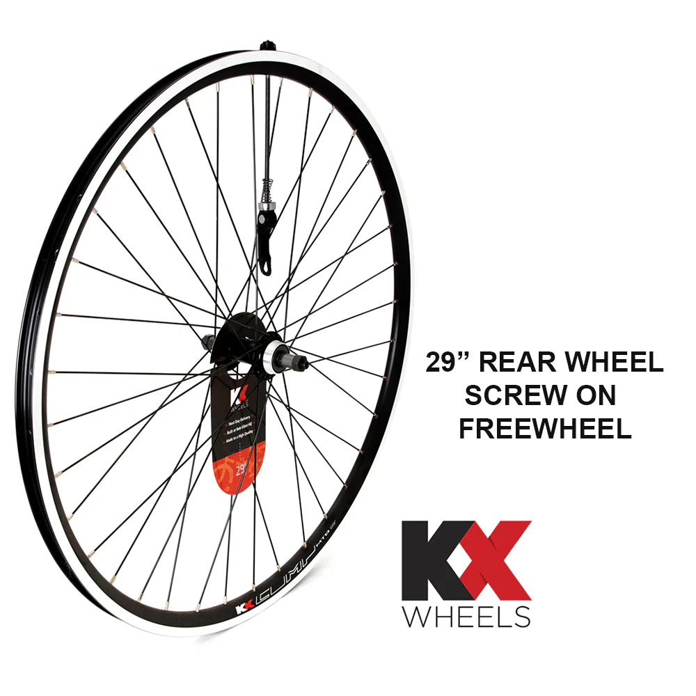 KX MTB 29 inch 29er Doublewall Q/R Rim Brake Wheel in Black - Image 5
