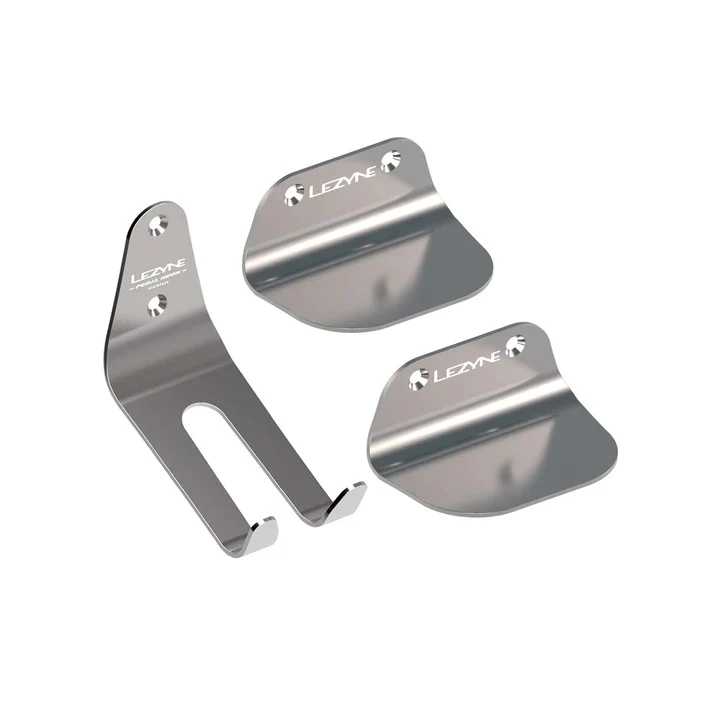Lezyne Stainless 3 Piece Pedal Hook Bicycle Storage System Up To 70 LBS (32 KGS)